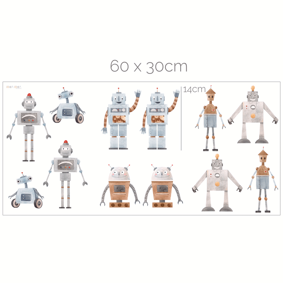 Robot wall stickers