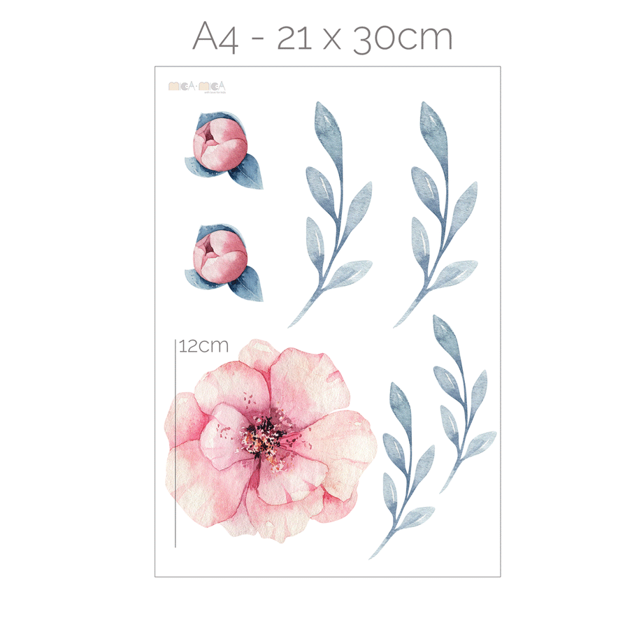 Wandtattoo Blumen - Aquarell-Rosen