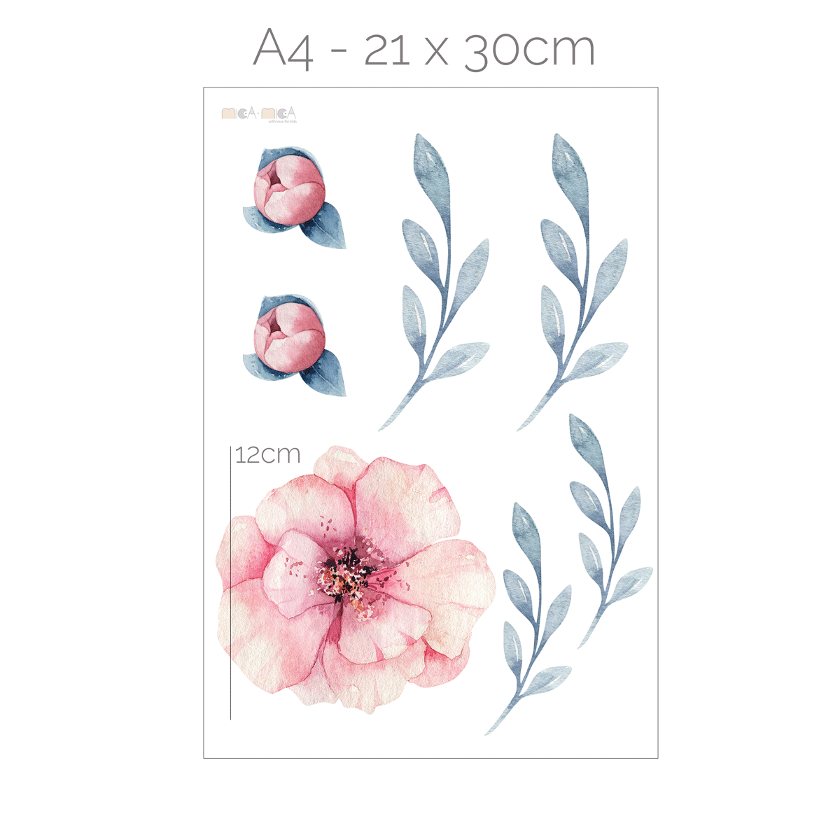 Flower wall stickers - Watercolour roses