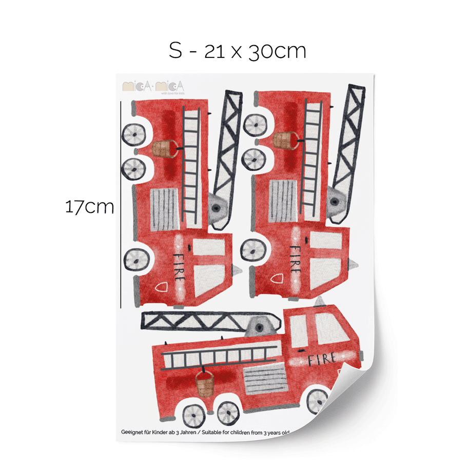 Wandtattoo Feuerwehrauto
