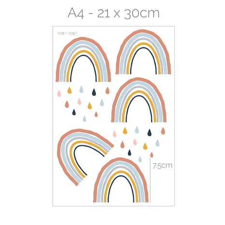 Wandtattoo Nordische Regenbögen