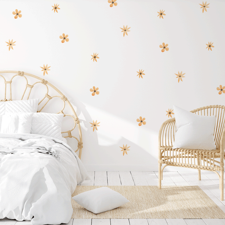 Flower wall stickers - Peach pastel
