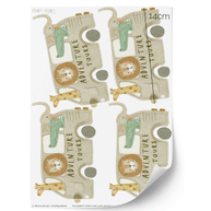 Jungle wall stickers - Adventure tours (gray-brown)