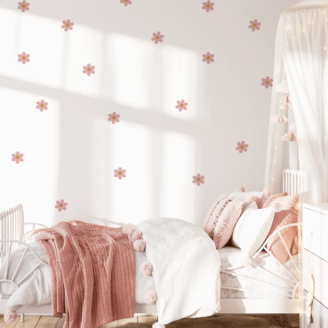 Wandtattoo Blumen - Fröhliche Blüten (Rose)