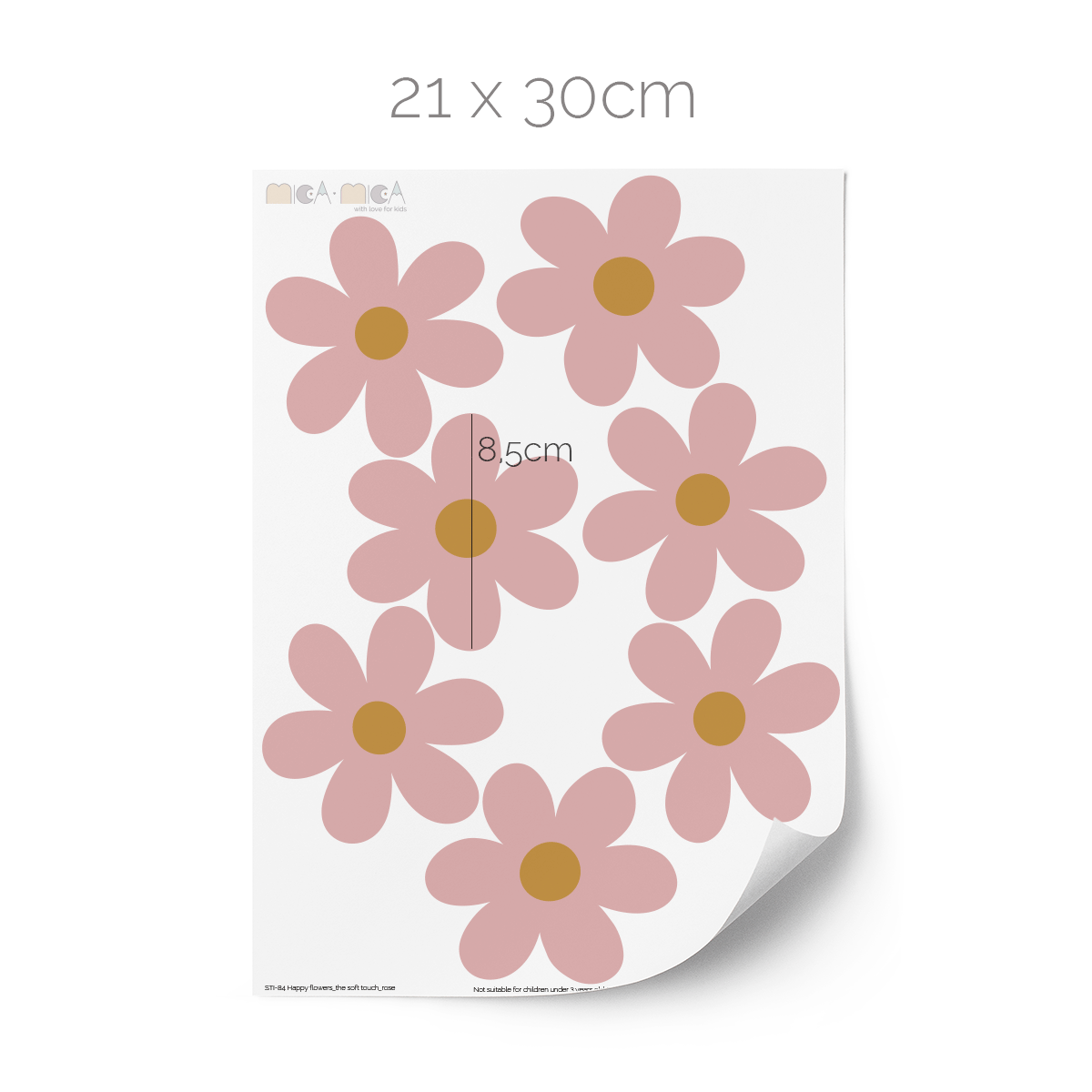 Flower wall stickers - Happy blooms (rose)