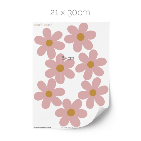 Wandtattoo Blumen - Fröhliche Blüten (Rose)