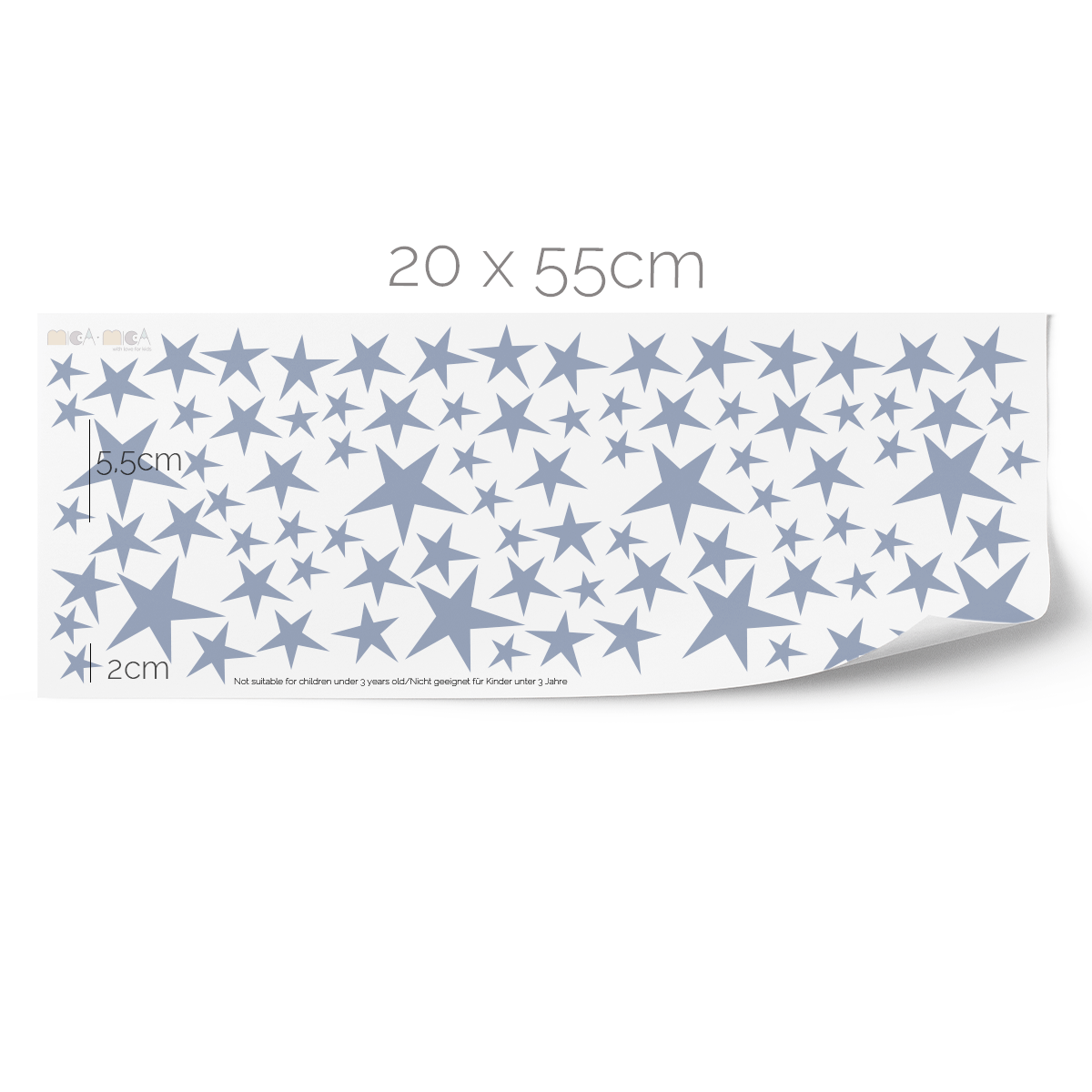 Space wall sticker - Moon with stars