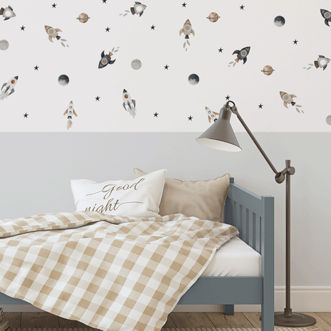 Space wall sticker - Rockets, planets & stars