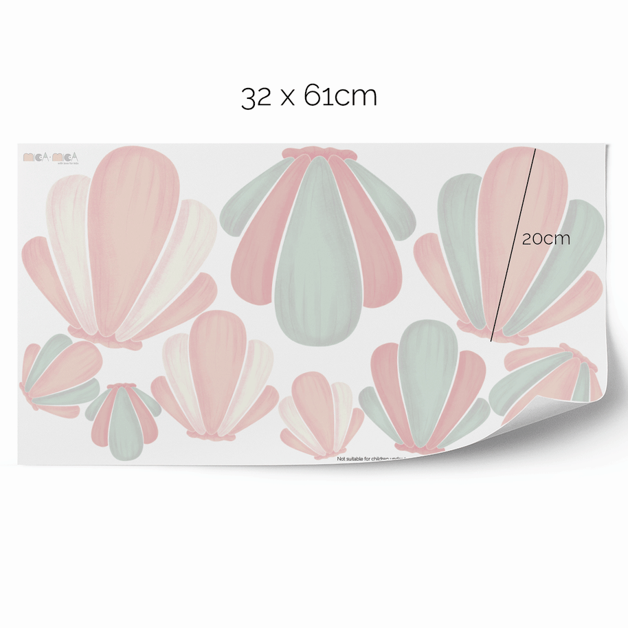 Wandtattoo Meerjungfrau - Flosse - Salbei Zauber