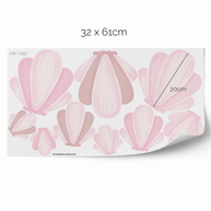 Wandtattoo Meerjungfrau - Flosse - Altrosa