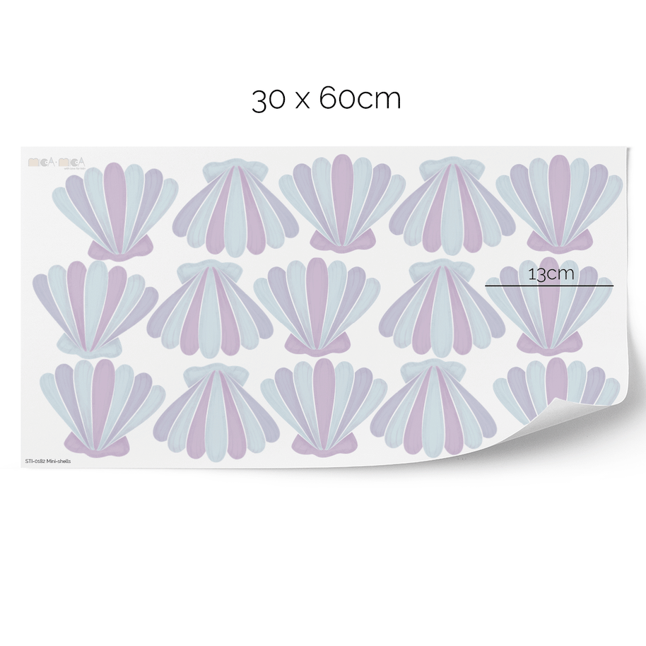 Cheeky mermaid tail wall stickers - Pink & Blue Splash