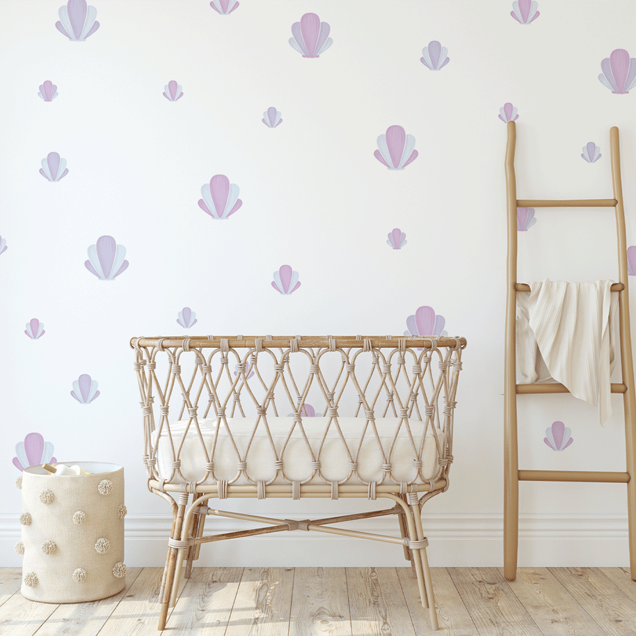 Cheeky mermaid tail wall stickers - Pink & Blue Splash