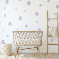 Cheeky mermaid tail wall stickers - Pink & Blue Splash