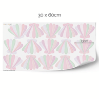 Cheeky mermaid tail wall stickers - Pastel whisper