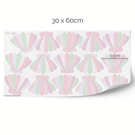 Mini-shells wall stickers - Pastel whisper