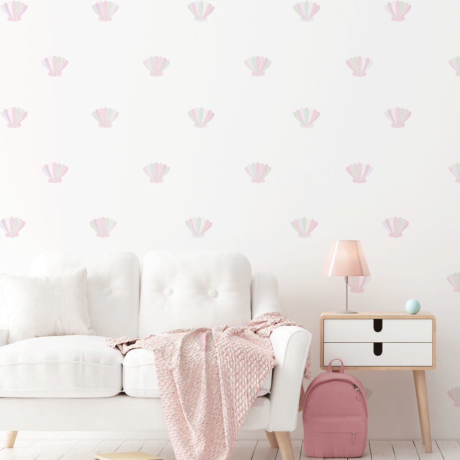 Cheeky mermaid tail wall stickers - Pastel whisper