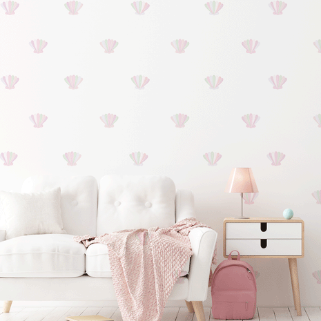 Mini-shells wall stickers - Pastel whisper