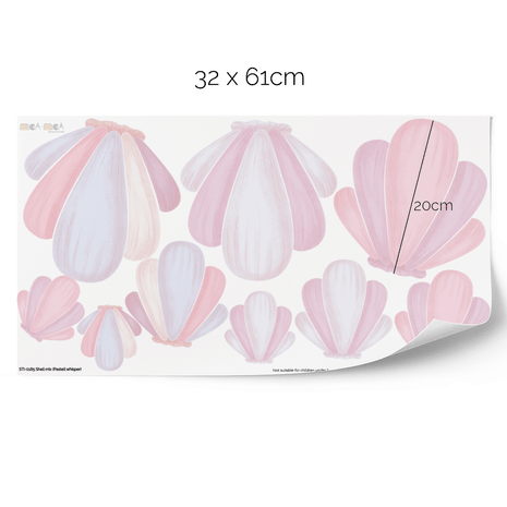 Shell mix wall stickers - Pastel whisper