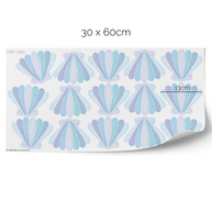 Cheeky mermaid tail wall stickers - Ocean blue