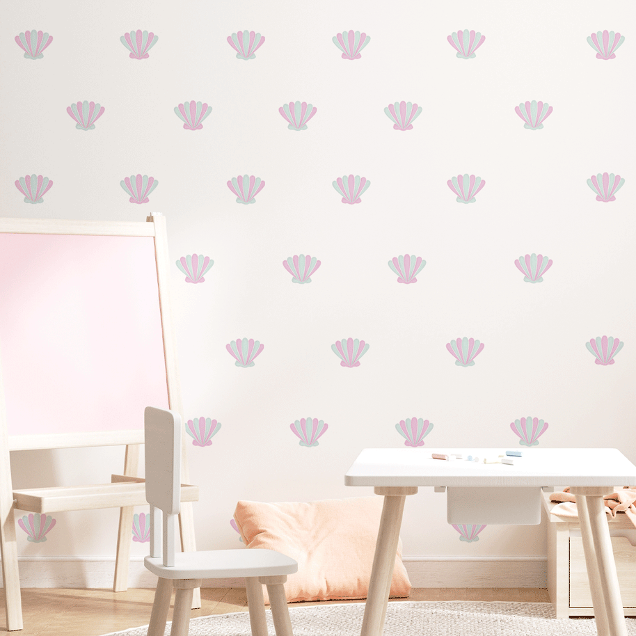 Mini-shells wall stickers - Colourful charm