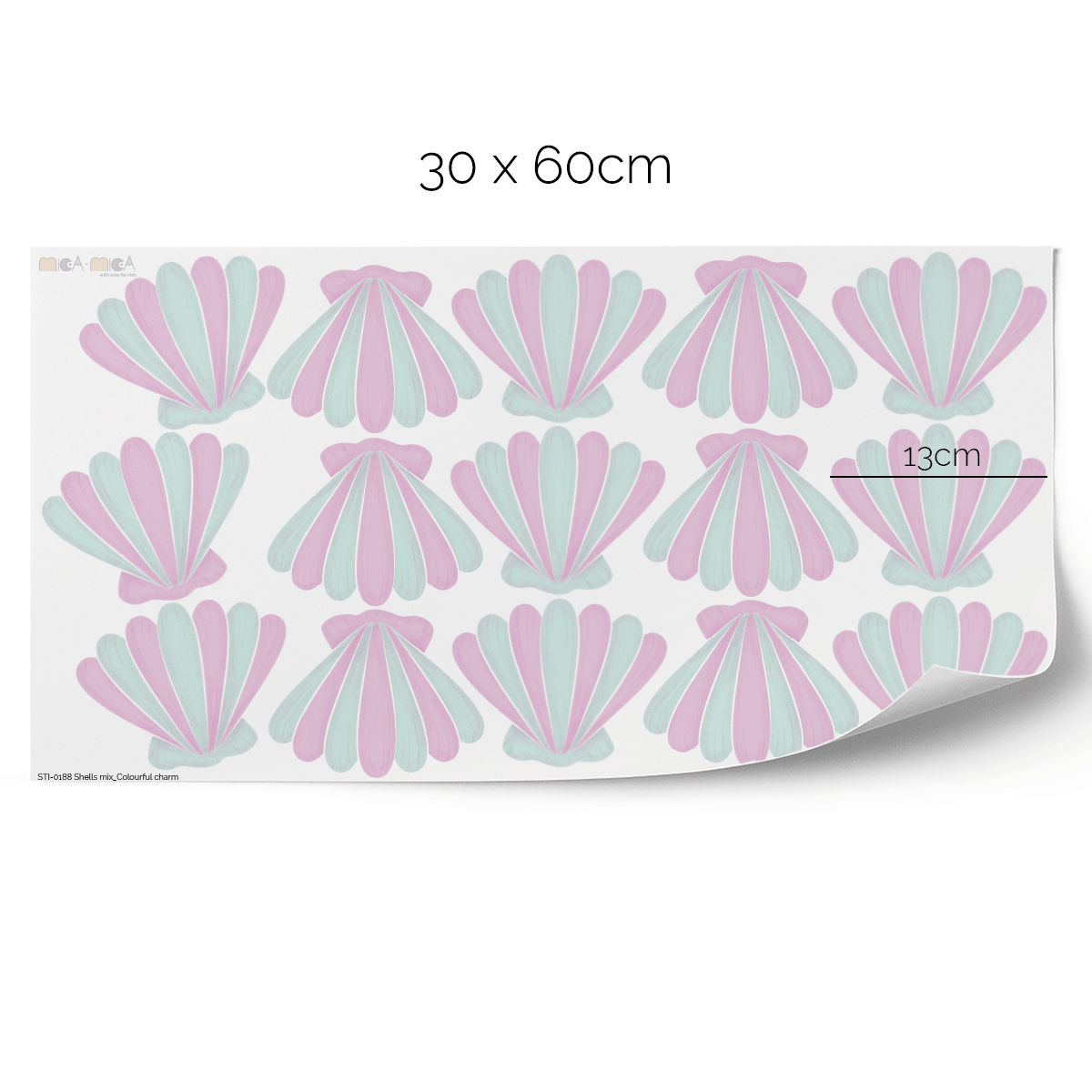 Mini-Muschel Wandsticker – Bunter Zauber | Farbenfrohe Meeresdeko ...
