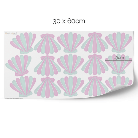 Wandtattoo Mini-Muscheln - Bunter Zauber