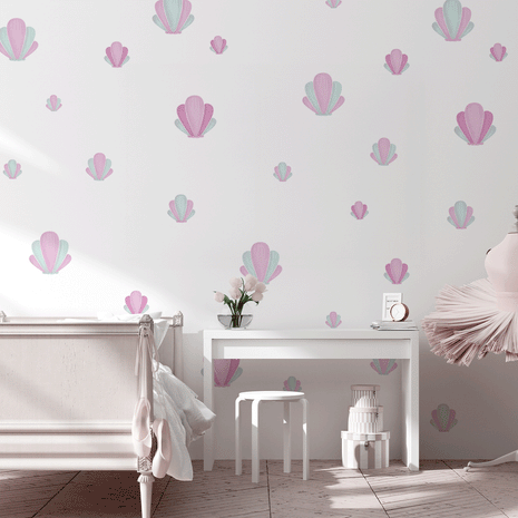 Wandtattoo Muschelmix - Bunter Zauber