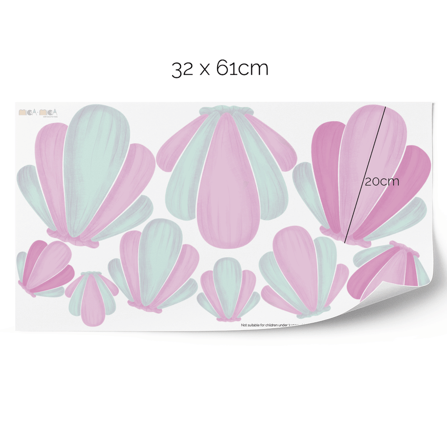 Wandtattoo Muschelmix - Bunter Zauber