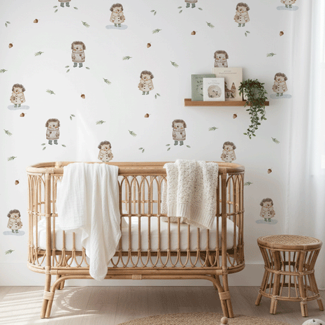 Wandtattoo Herbst - Niedliche Igel