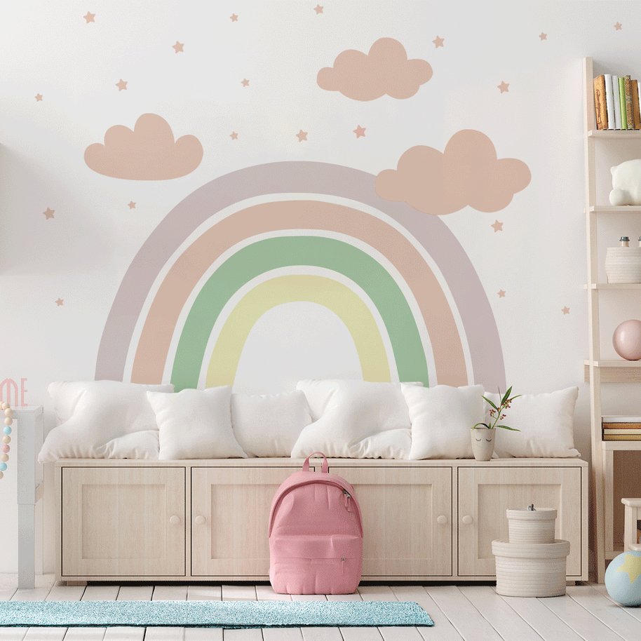 Rainbow wall sticker (Pastel)