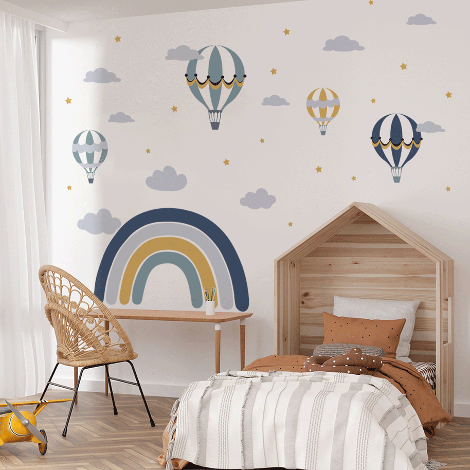 Rainbow wall sticker (Blue)