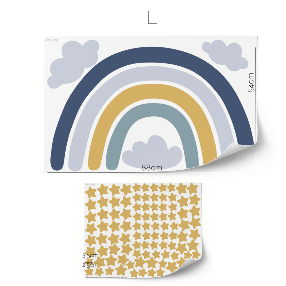 Rainbow wall sticker (Blue)