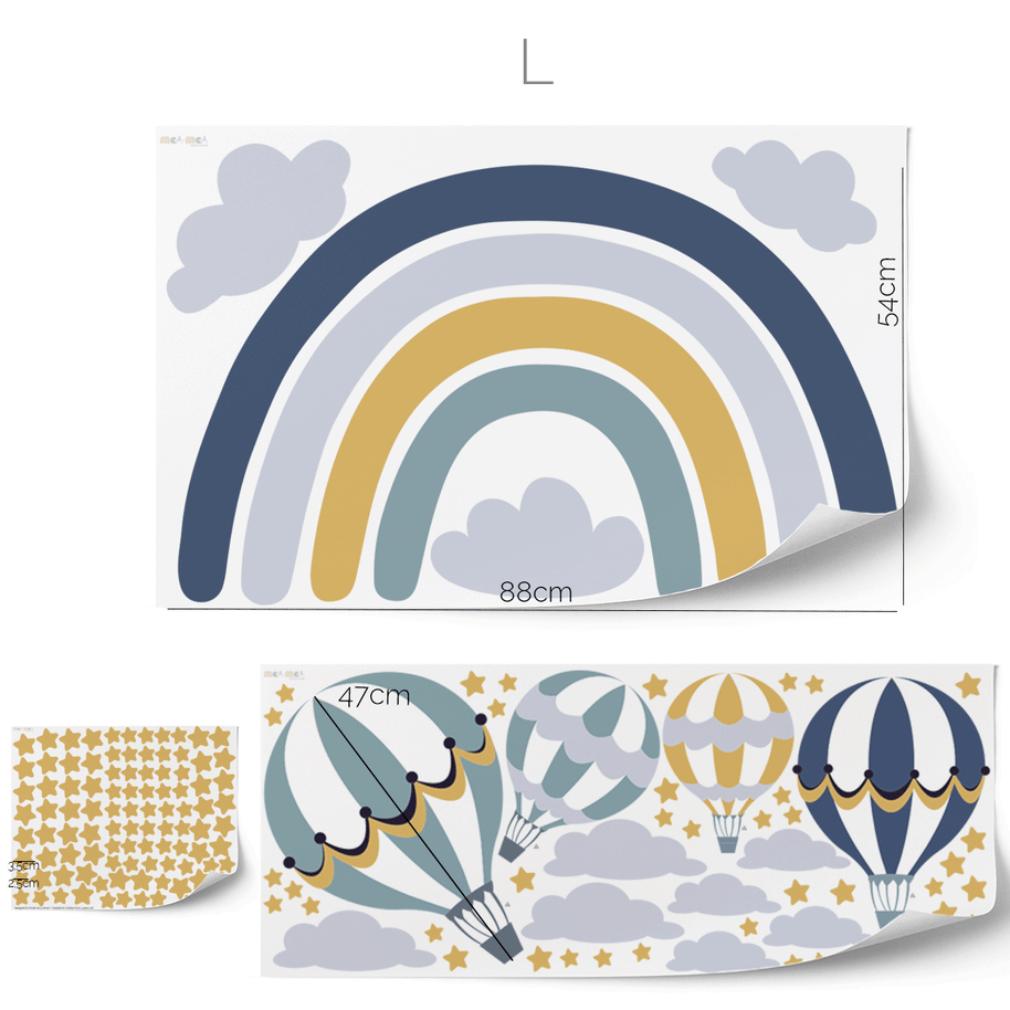Rainbow wall sticker (Blue)