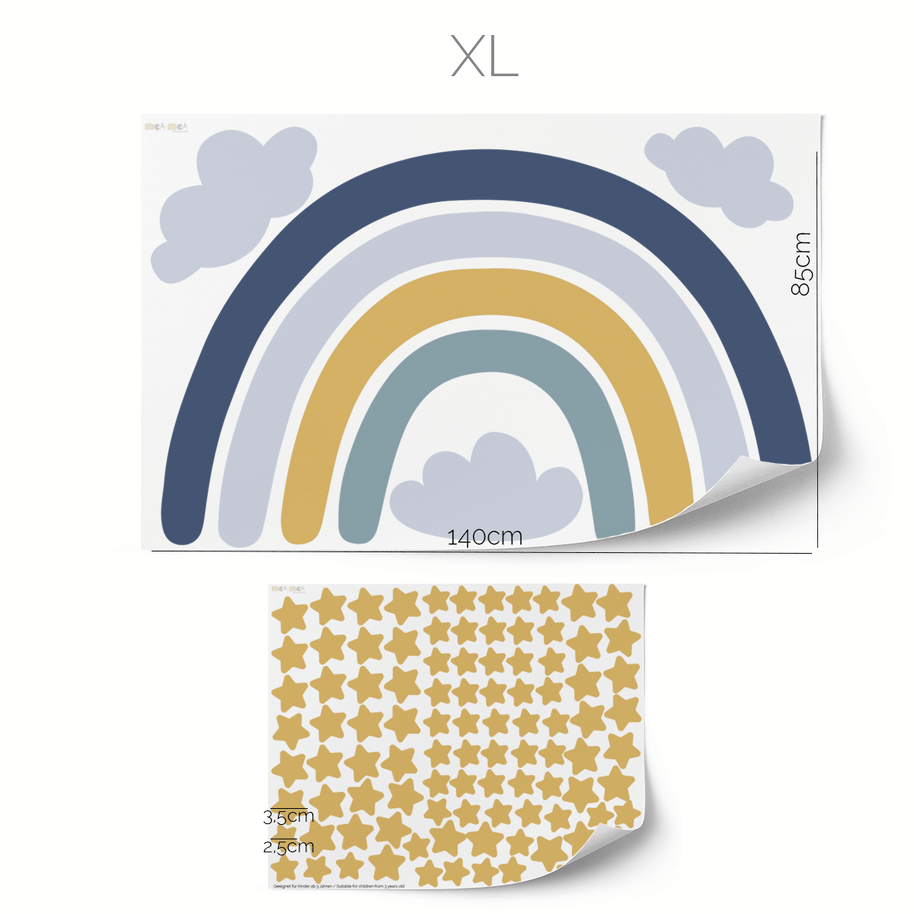 Rainbow wall sticker (Blue)