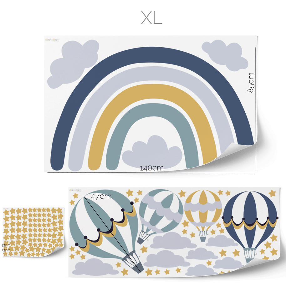 Rainbow wall sticker (Blue)
