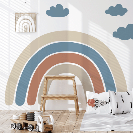 Rainbow wall sticker (Soft blue)