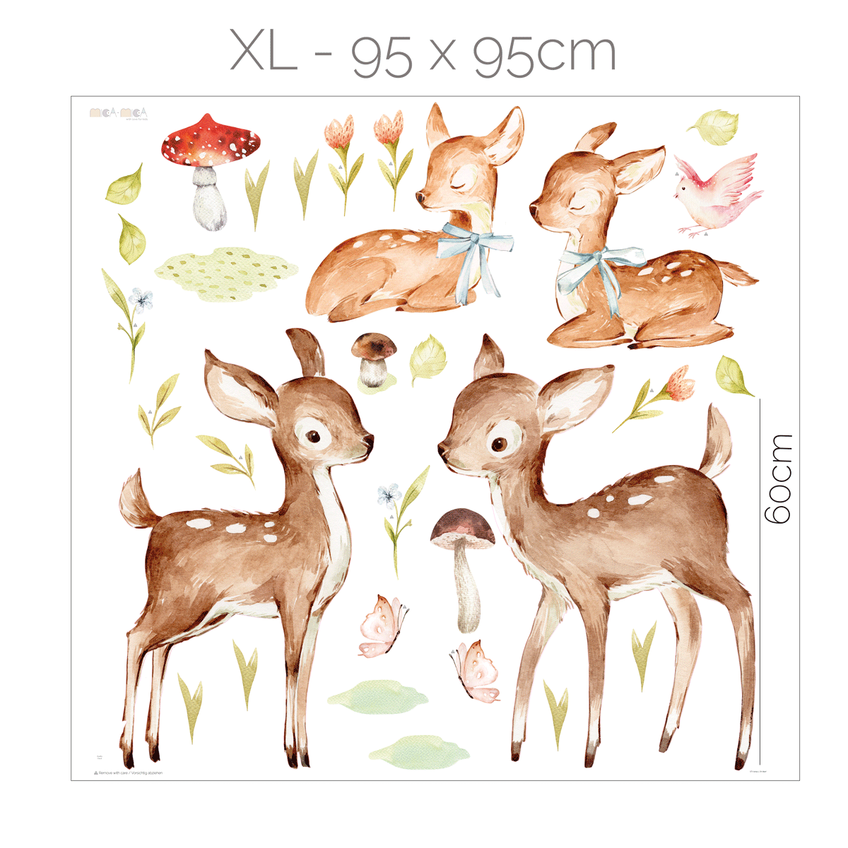 Woodland wall stickers - Oh deer!