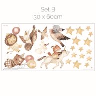 Animal wall stickers - Magical animals with stars