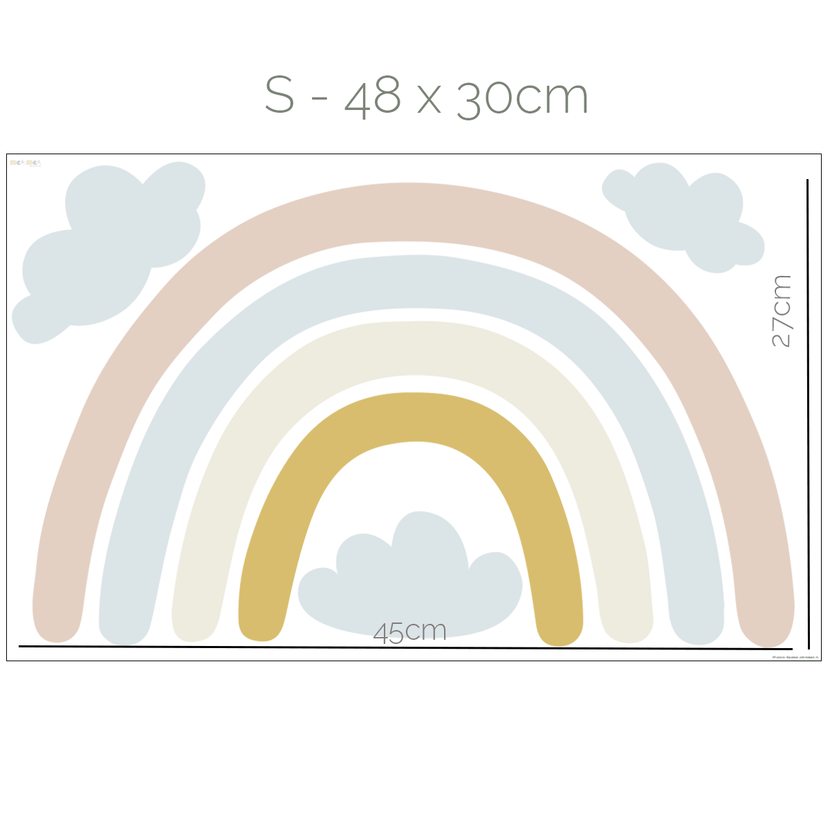Wandtattoo Regenbogen (Altrosa Senf)