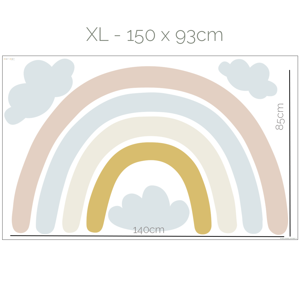 Wandtattoo Regenbogen (Altrosa Senf)
