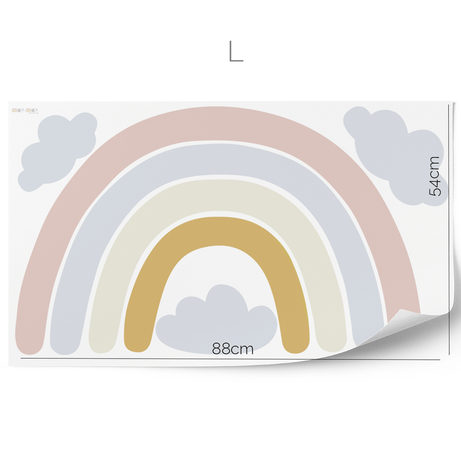 Rainbow wall sticker (Dusty Pink/Mustard)
