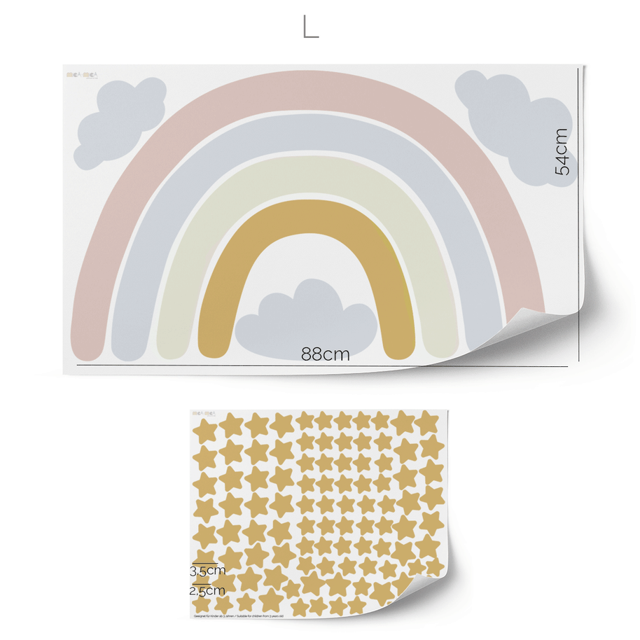 Rainbow wall sticker (Dusty Pink/Mustard)