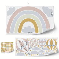Rainbow wall sticker (Dusty Pink/Mustard)