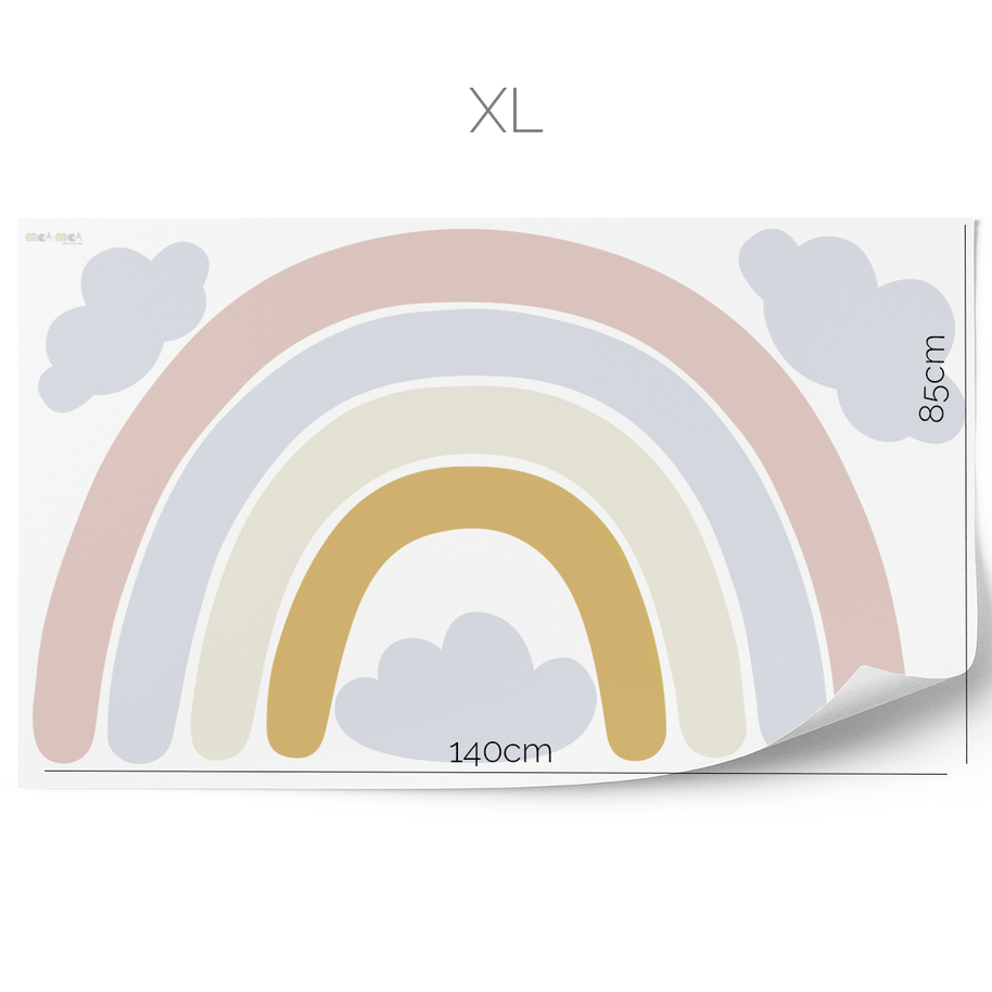 Rainbow wall sticker (Dusty Pink/Mustard)