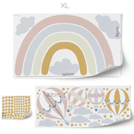 Rainbow wall sticker (Dusty Pink/Mustard)