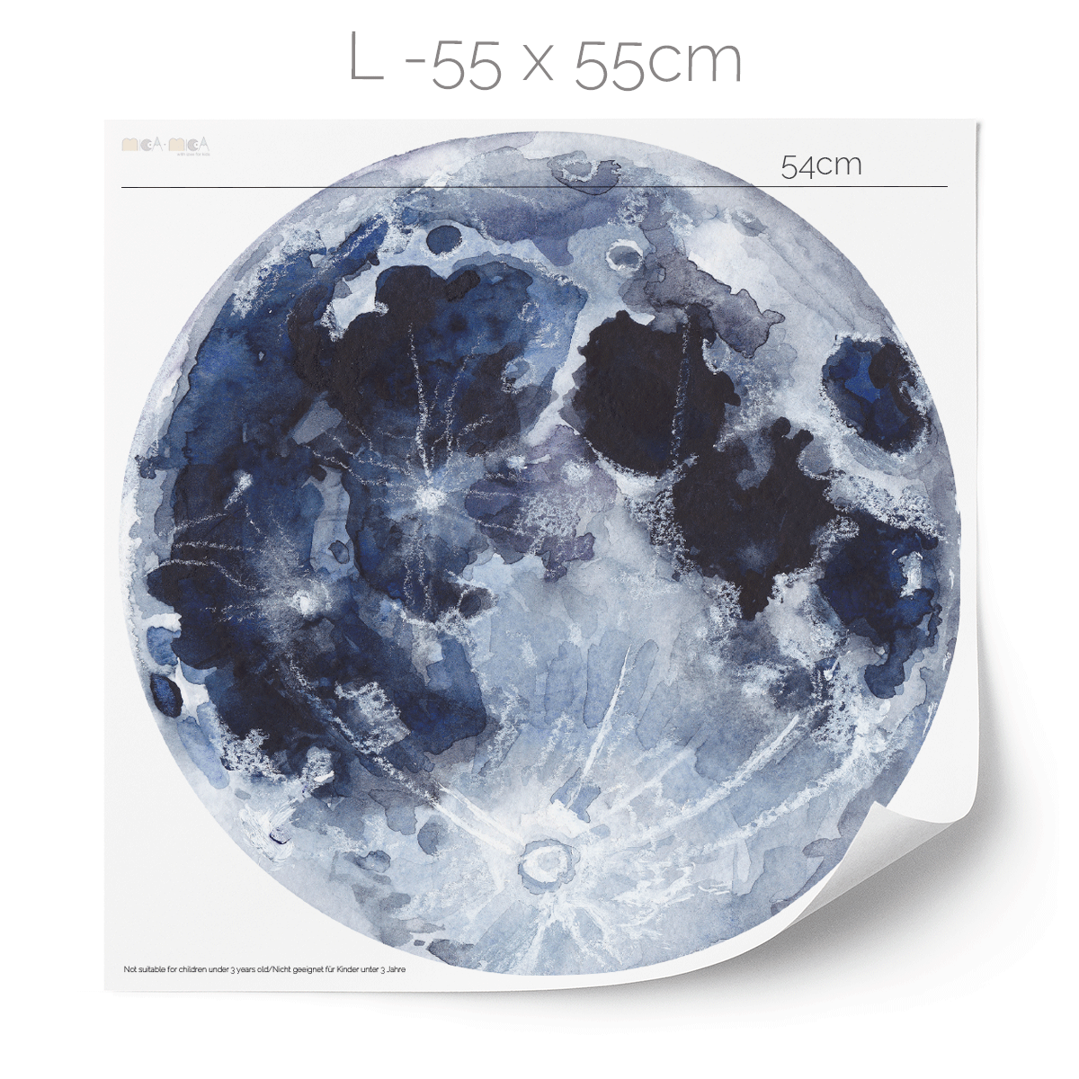 Space wall sticker - Moon with stars