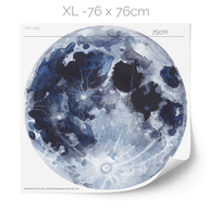 Space wall sticker - Moon with stars