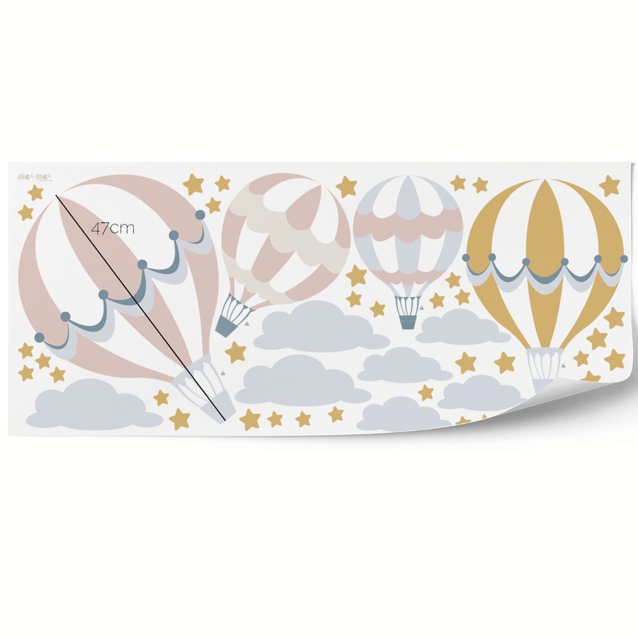 Rainbow wall sticker (Dusty Pink/Mustard)