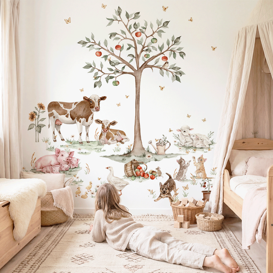 Farm animals wall stickers – Magical farm – Complete farm set