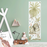 Height chart wall stickers - Tropical safari - lions growth chart